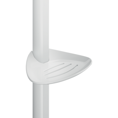 Höhenverstellbare Seifenablage Be-Line® weiß für Brausestange