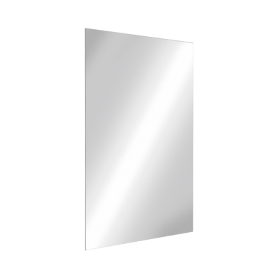 Edelstahlspiegel rechteckig selbstklebend, H. 600 mm