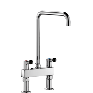 Zweigriffmischer für Zweiloch-Standmontage - 100 l/min