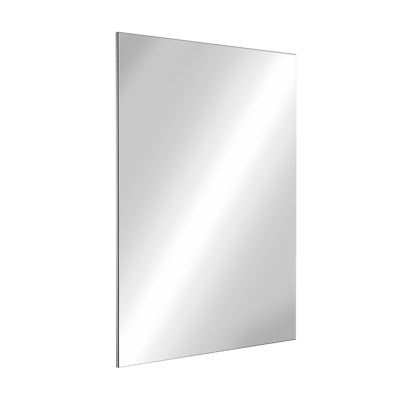 Badspiegel Edelstahl rechteckig H. 600 mm (Art. 3458) - KUHFUSS DELABIE