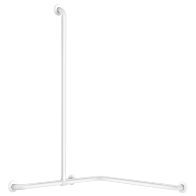 2-Wand-Duschhandlauf mit verstellbarer Stange Basic, weiß