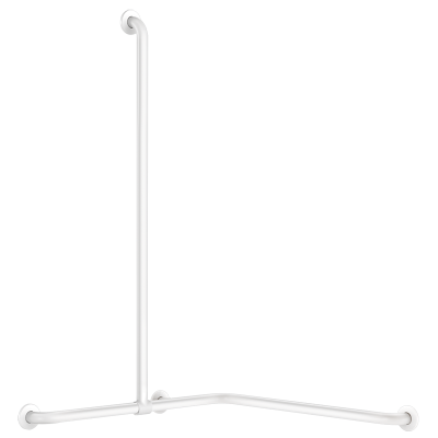 2-Wand-Duschhandlauf mit verstellbarer Stange Basic, weiß