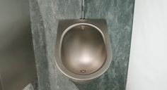 Design-Urinal Edelstahl DELTA