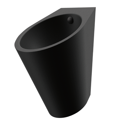Design-Urinal FINO mit Oberfläche Teflon® matt schwarz