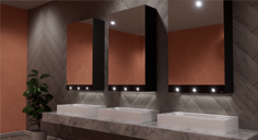 Waschplatz-Spiegelkombination 4-in-1