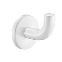 4043EW-Wandhaken Edelstahl weiß, kurze Ausführung