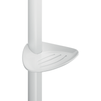 511912W-Höhenverstellbare Be-Line® Seifenablage weiß für Brausestange