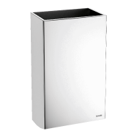 510465P-Abfallbehälter aus Edelstahl für Wandmontage, 20 Liter