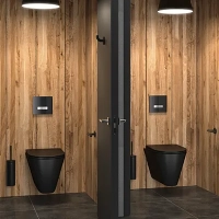 WC-Kabine schwarzes Design