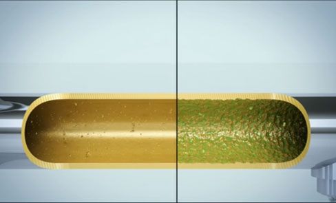 Begrenzung des Bakterienwachstums: Mischbatterie mit Armaturenkörper innen glatt