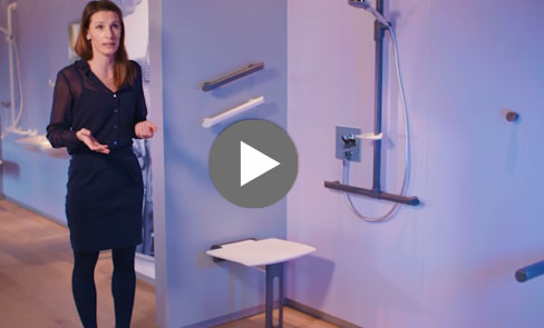 Entdecken Sie im Video unseren Duschklappsitz Be-Line®, der sich dem Design für Alle verschreibt