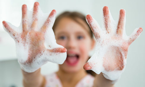Waschen und Desinfizieren der Hände