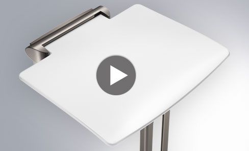 Der Be-Line® Duschsitz für Wandmontage: klappbar und platzsparend