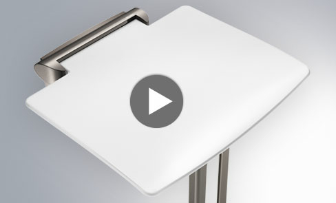 Der Duschsitz Be-Line® für Wandmontage: klappbar und platzsparend