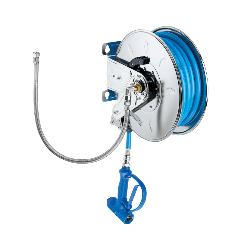 Automatischer Schlauchaufroller aus Edelstahl Werkstoff 1.4301 (Art. 5675T2)